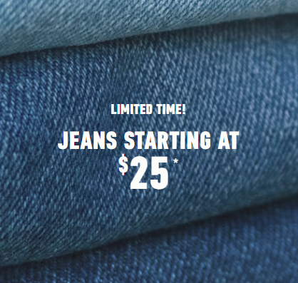 Jeans Starting at $25 icon
