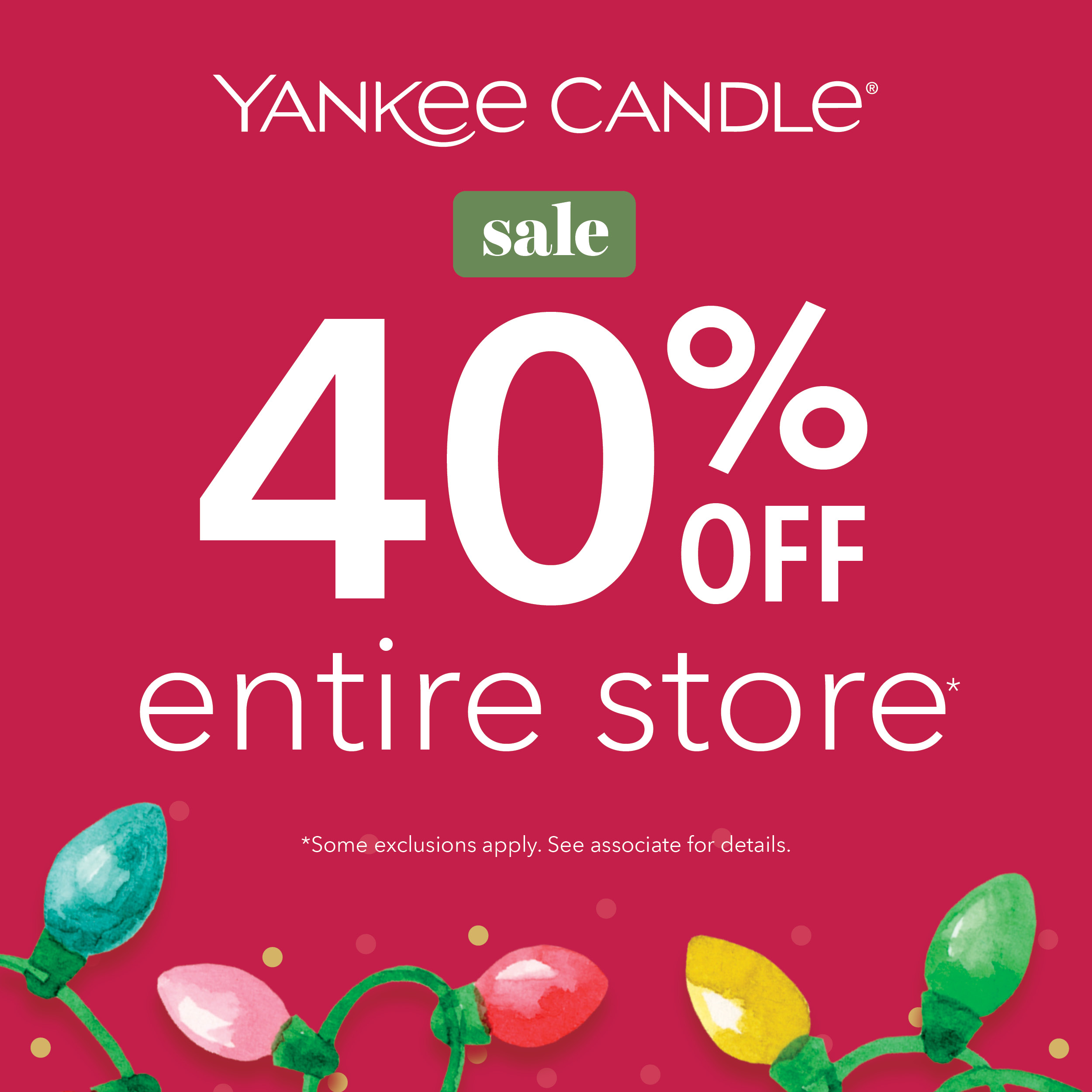 40% off almost everything going on now! icon