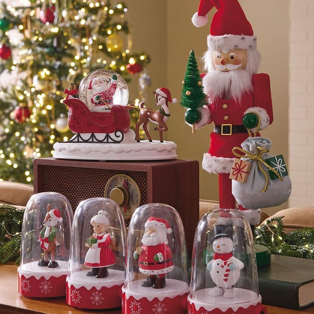 HALLMARK Christmas globes and a Nutcracker at Hallmark