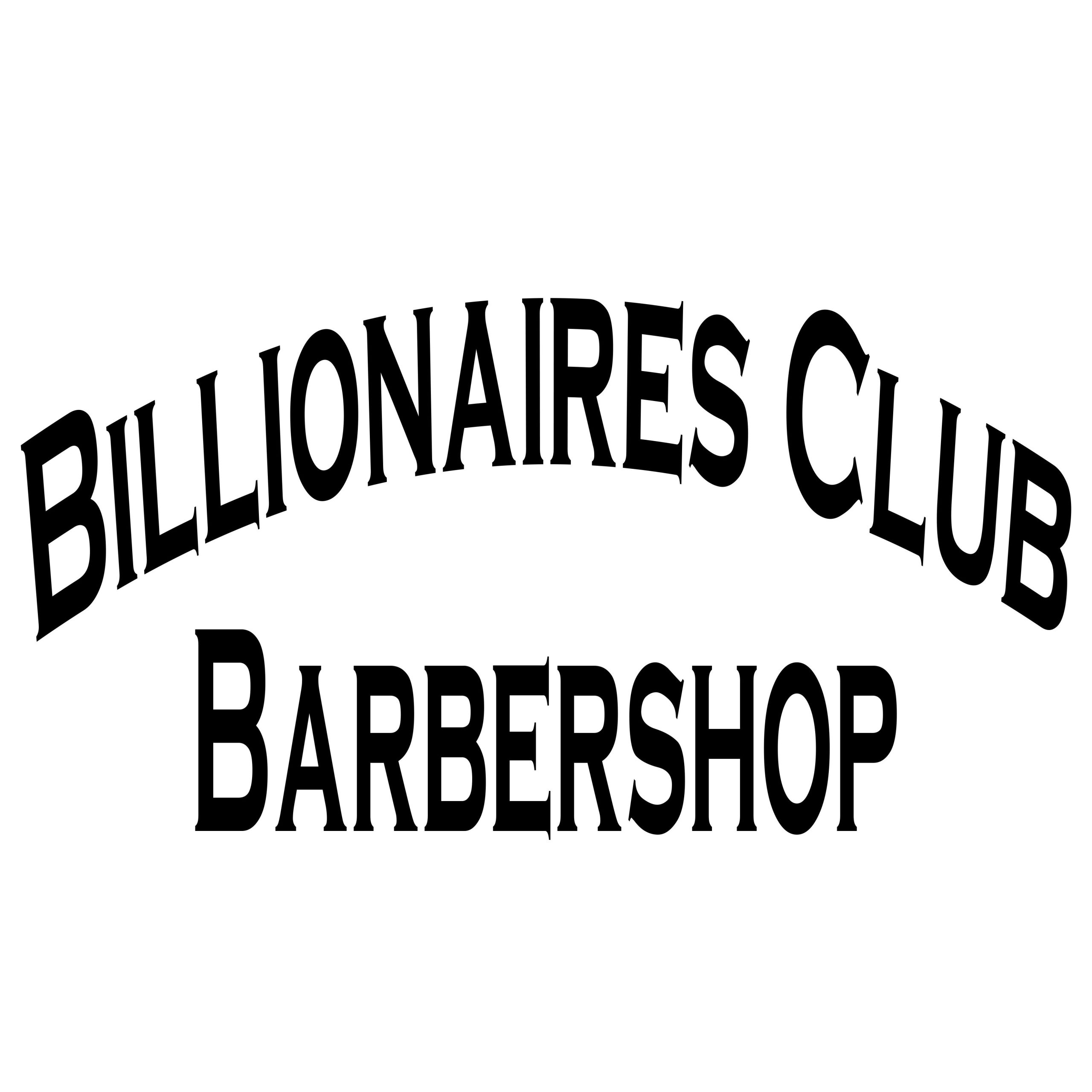 Billionaire's Barber Club Logo Billionaire's Club Barbershop